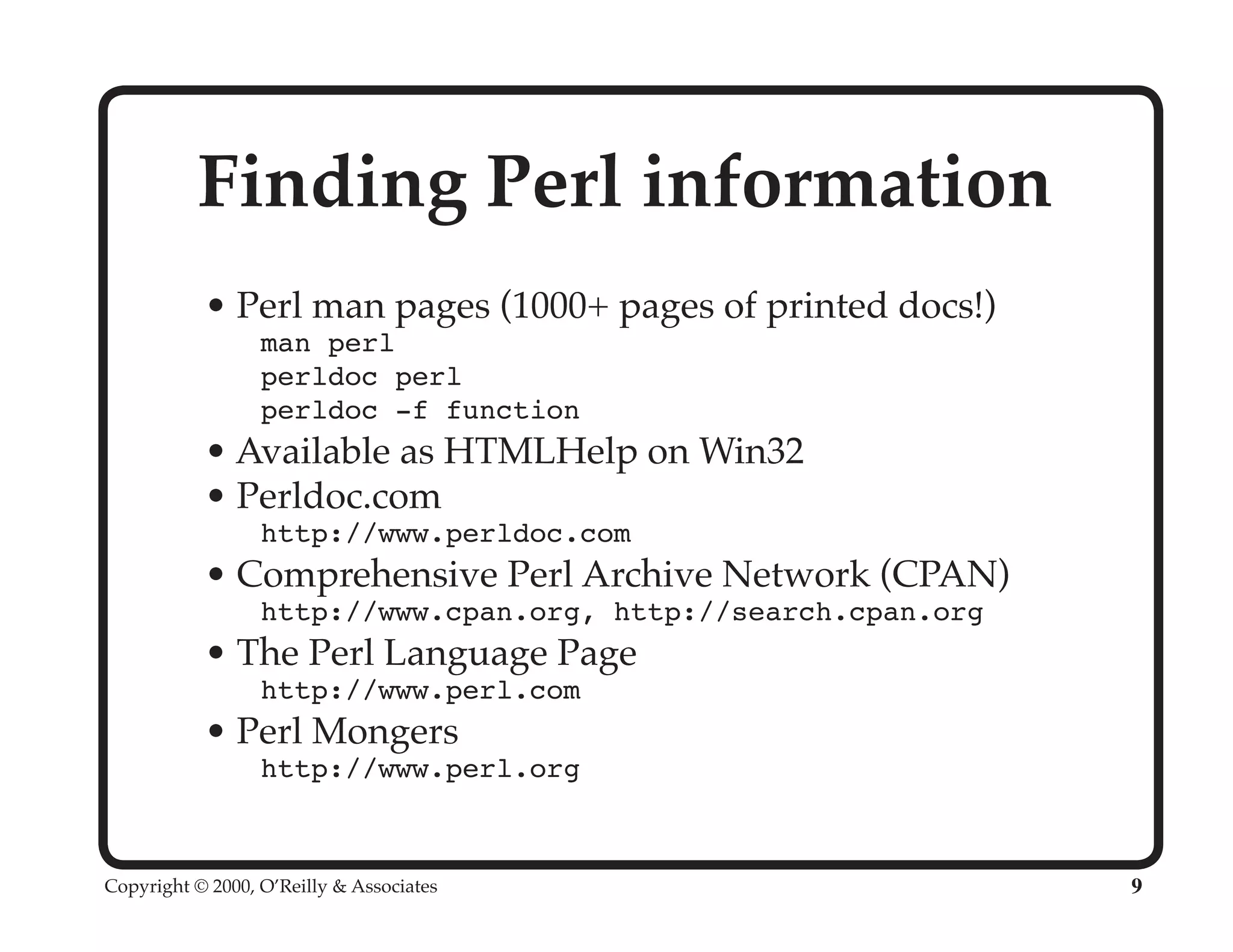 Perl University: Getting Started with Perl