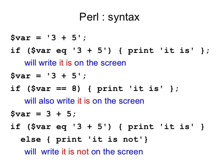 Very gentle handson introduction to Perl