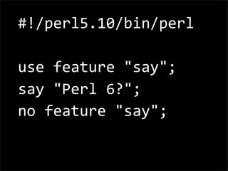 Perl 5.10
