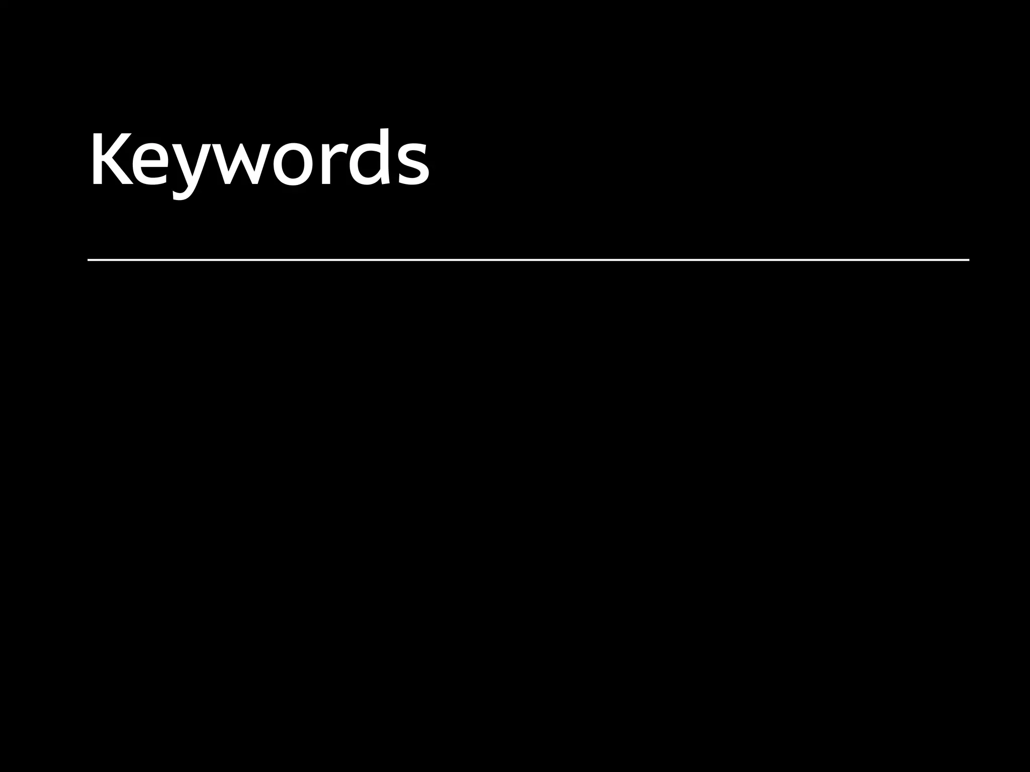 Keywords
 