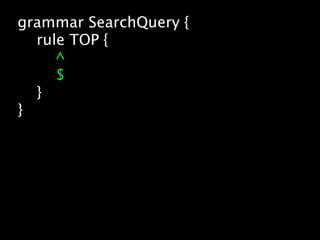grammar SearchQuery {
  rule TOP {
     ^
     $
  }
}
 