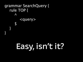 grammar SearchQuery {
  rule TOP {
     ^
        <query>
     $
  }
}


     Easy, isn't it?
 