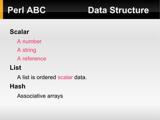 ABC of Perl programming | PPT