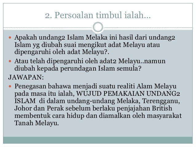 Perlaksanaan Perundangan Islam Dari Sudut Sejarah 2018