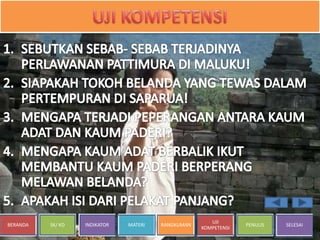 BERANDA SK/ KD INDIKATOR MATERI RANGKUMAN
UJI
KOMPETENSI
PENULIS SELESAI
 
