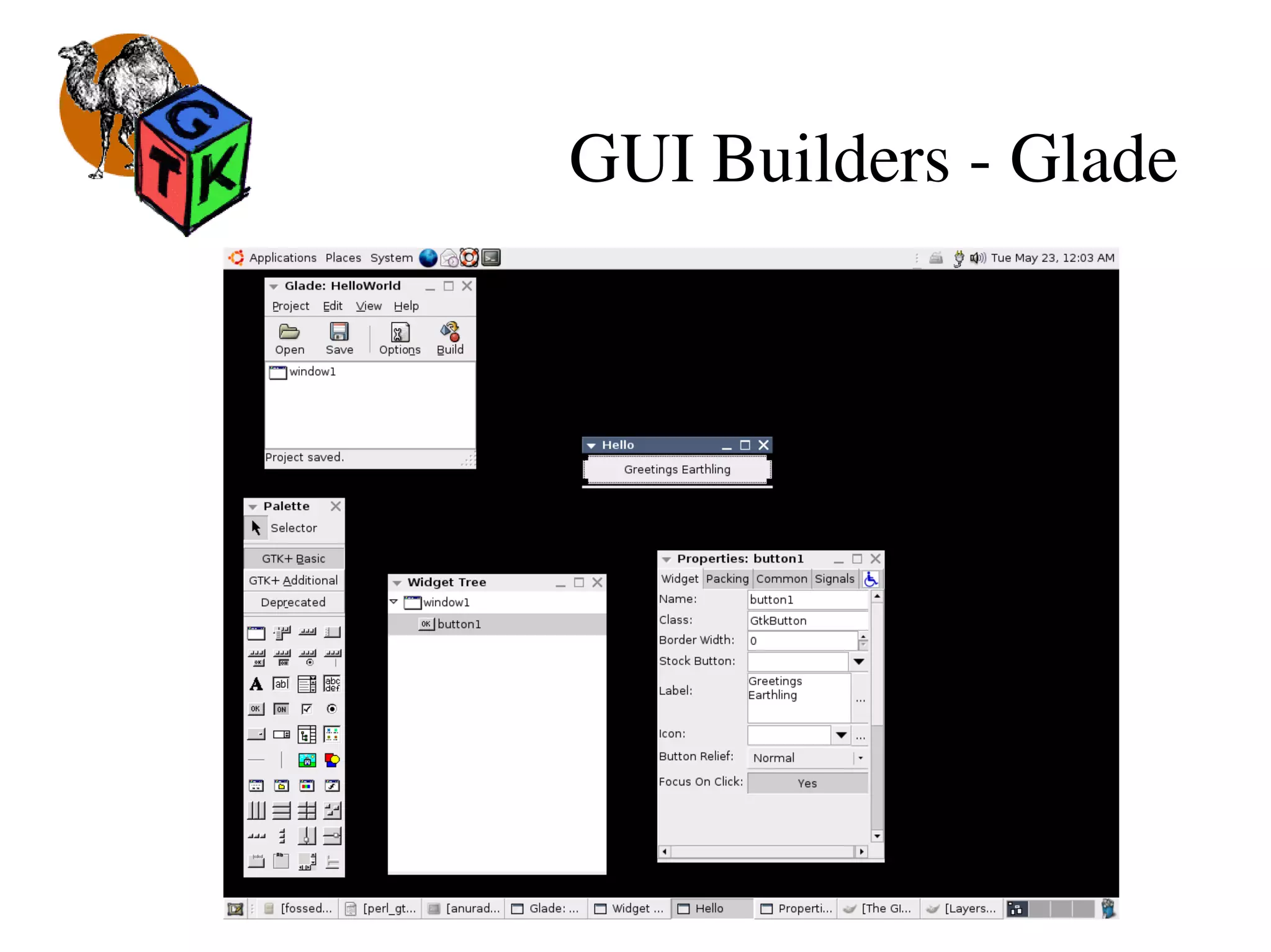 GUI Builders ­ Glade
 