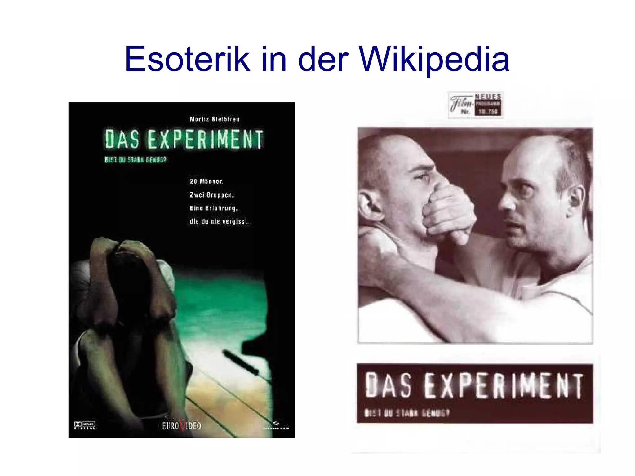 Esoterik in der Wikipedia
 
