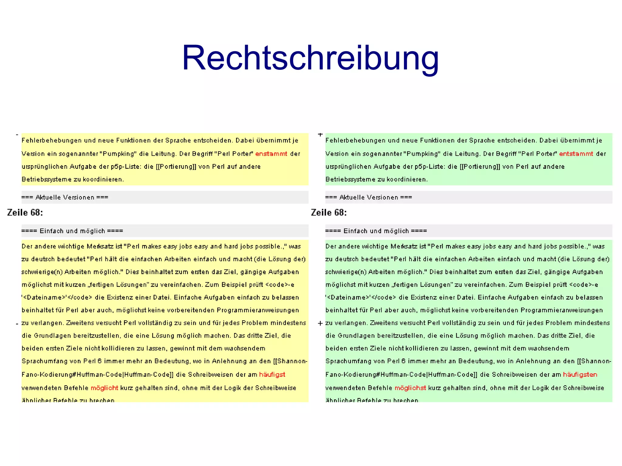 Rechtschreibung
 