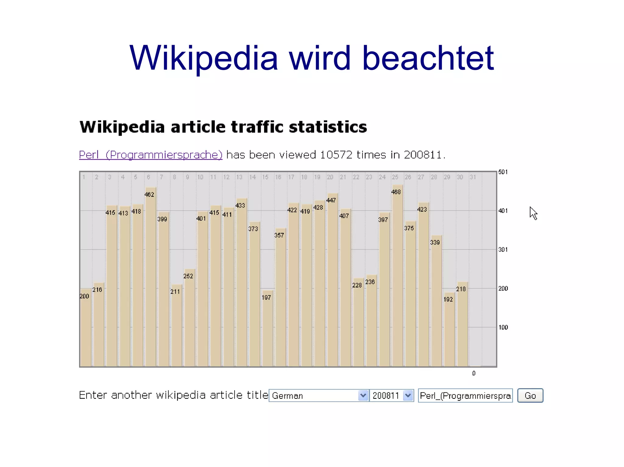 Wikipedia wird beachtet
 
