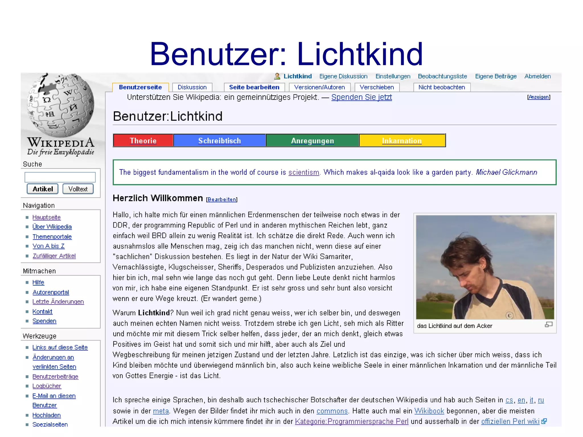 Benutzer: Lichtkind
 