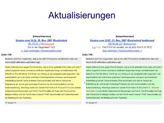 Aktualisierungen
 