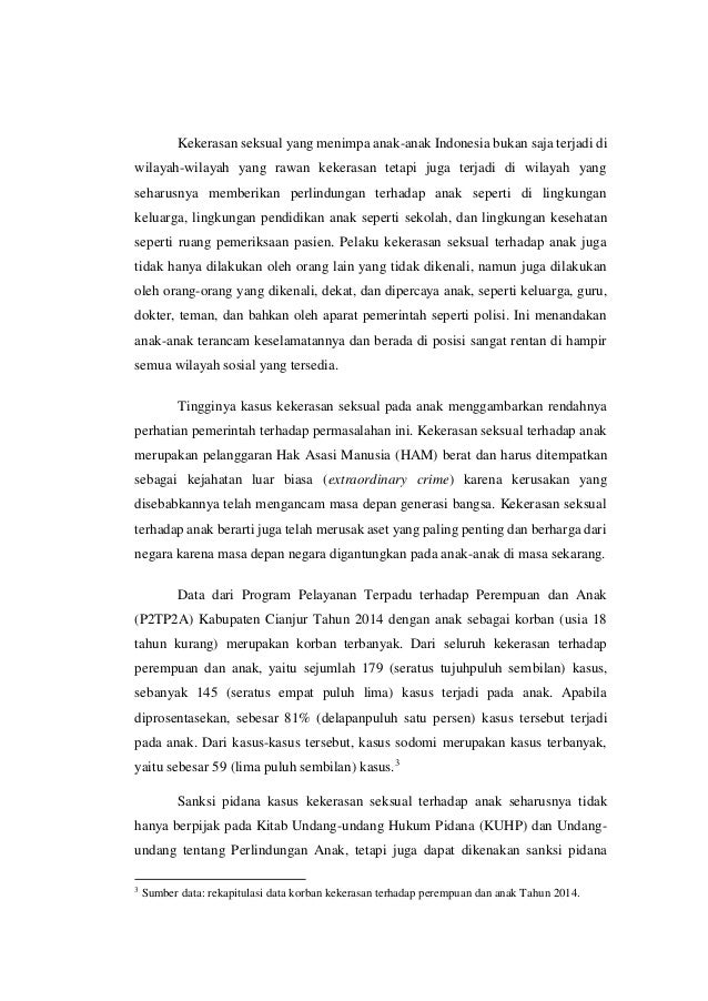 Perlindungan Dan Penegakan Hukum Terhadap Kasus Kekerasan Seksual Pad