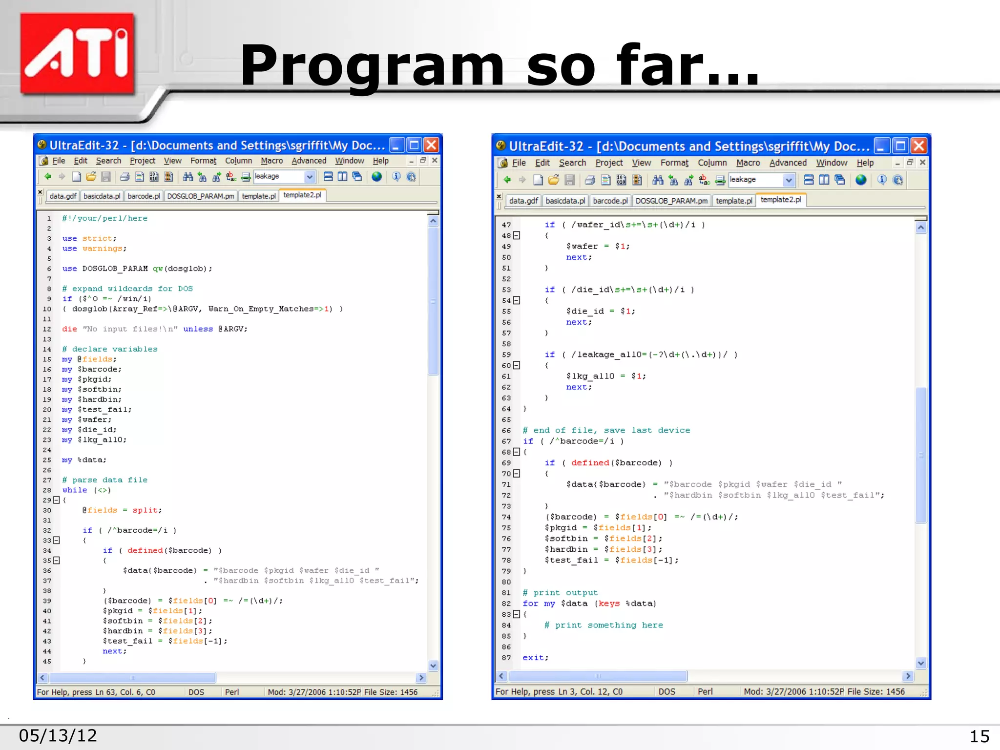Program so far…




05/13/12                     15
 
