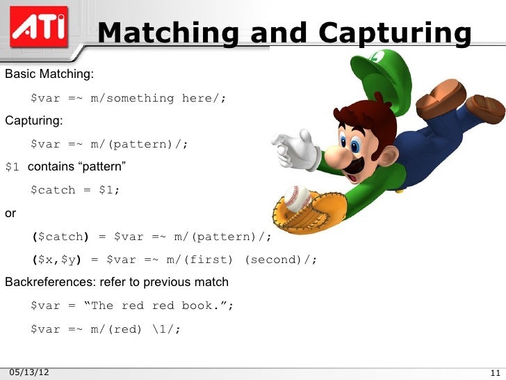 Perl Intro 5 Regex Matches And Substitutions