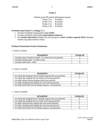 Skema Kertas BM SPM Trial 2017  Perlis