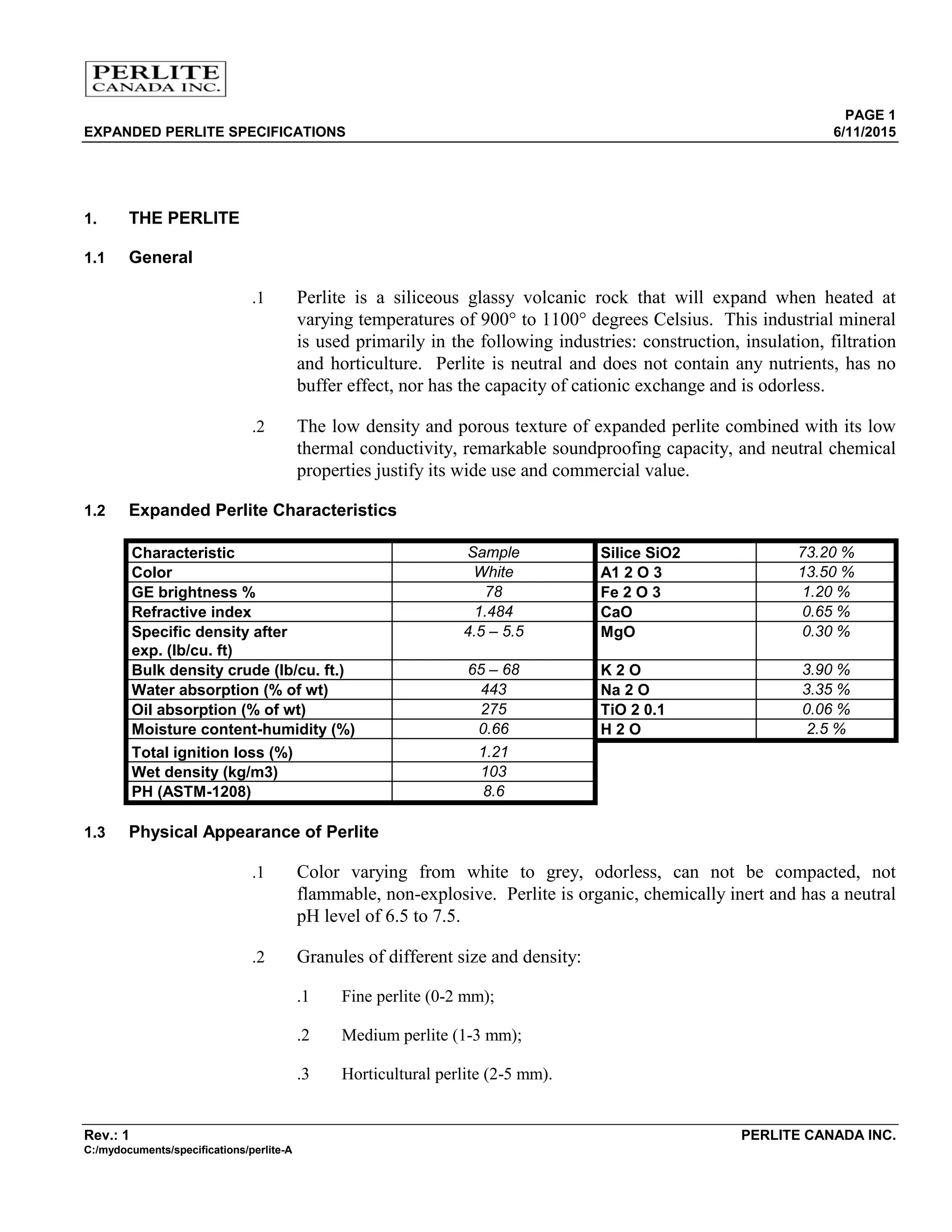 Perlite provided a good production in soil | PDF