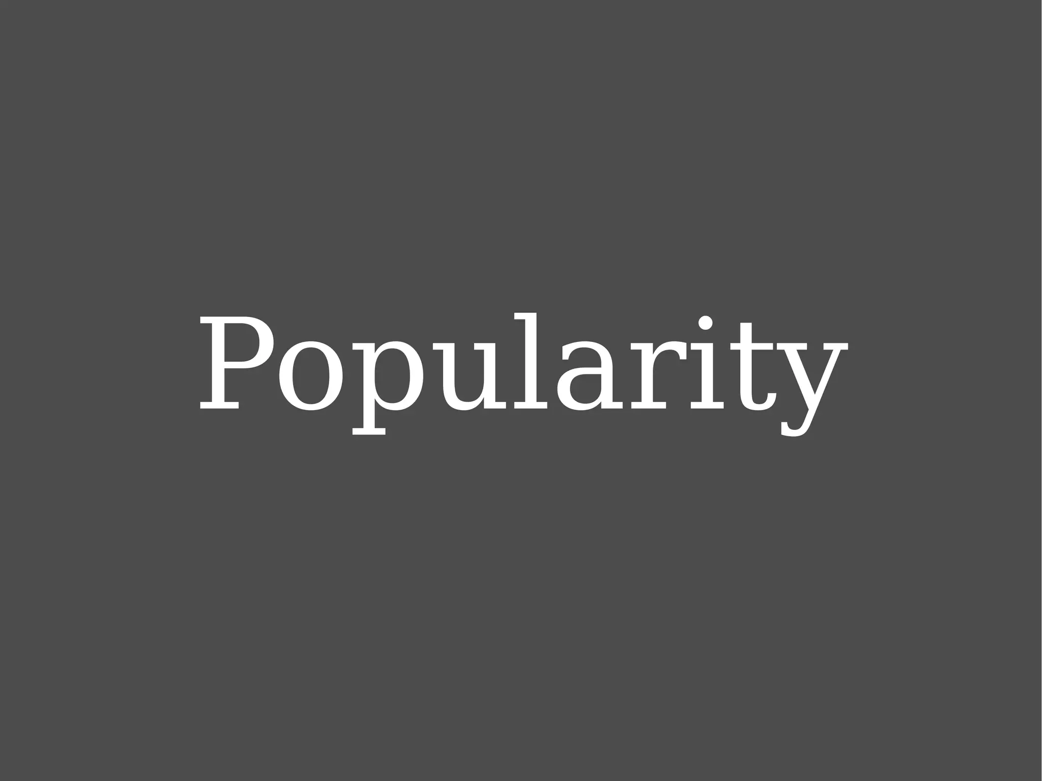 Popularity 
