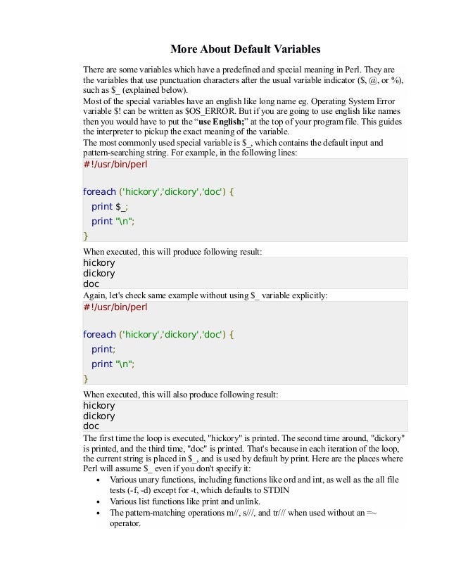 perl programming language perl programming language