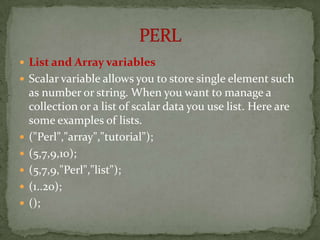 Perl slid | PPTX