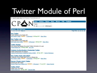 Twitter Module of Perl
 