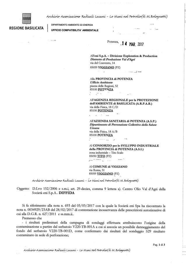 Lettera di diffida divisione