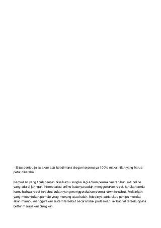 Perlu Diketahui Perbedaan Judi Online Terpercaya Dan Tidak