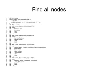 Perl Xpath Lightning Talk | PPT