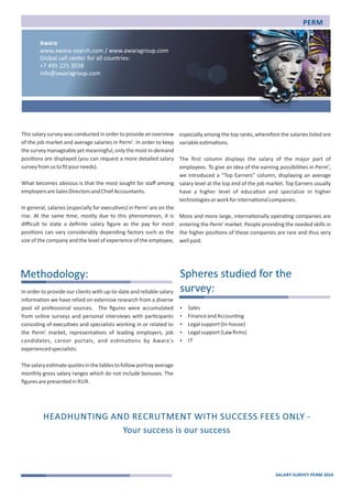 Salary Survey in Perm, 2014