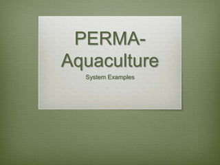 PERMA-Aquaculture System Examples 