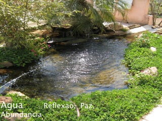 Agua Reﬂexao, Paz,
Abundancia
 