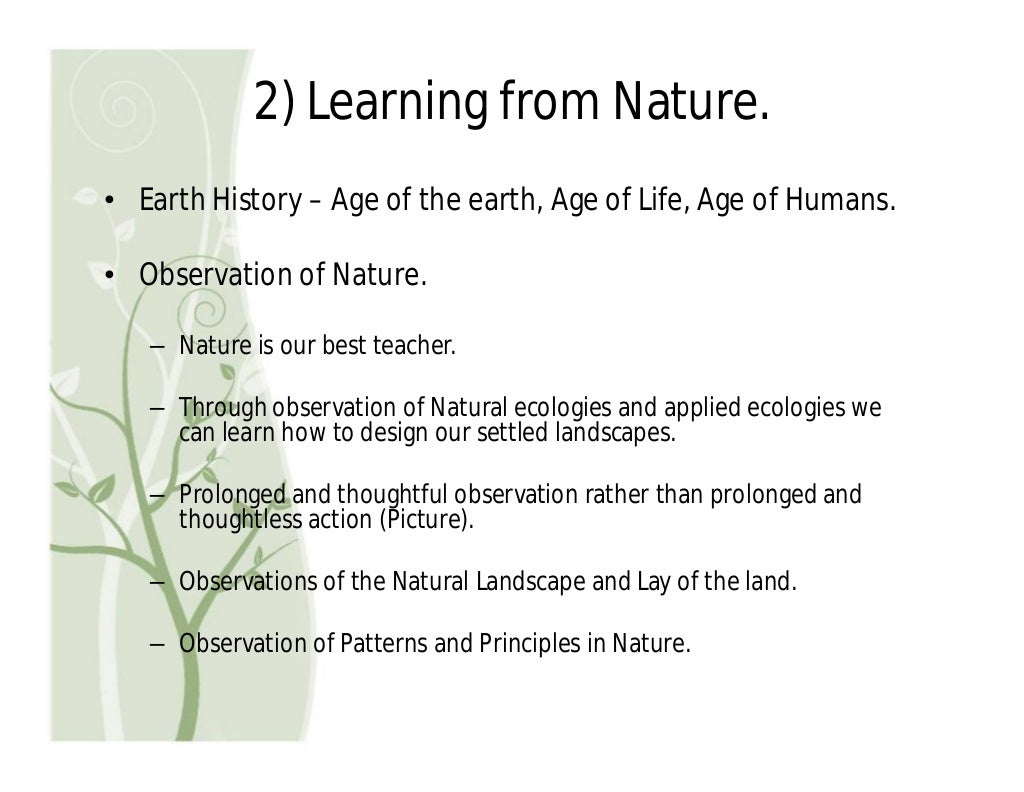 Learning from Nature