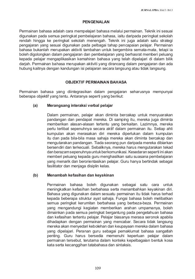 Permainan Bahasa Dalam Pengajaran Dan Pembelajaran 1