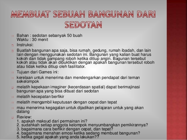 Kumpulan Permainan Dinamika Kelompok Kumpulan Permainan Dinamika Kelompok