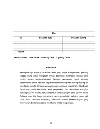 Permainan kecil berasaskan tgfu | DOC