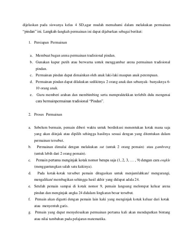 Permainan Tradisional Dalam Matematika Yeni Aprodita Pmt 4 D