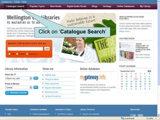Click on ‘ Catalogue Search ’ 