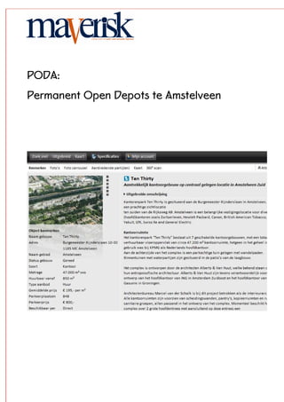 PODA:
Permanent Open Depots te Amstelveen
 
