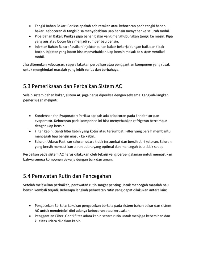 Misteri Bau Bensin di AC Avanza: Penyebab, Gejala, dan Solusi