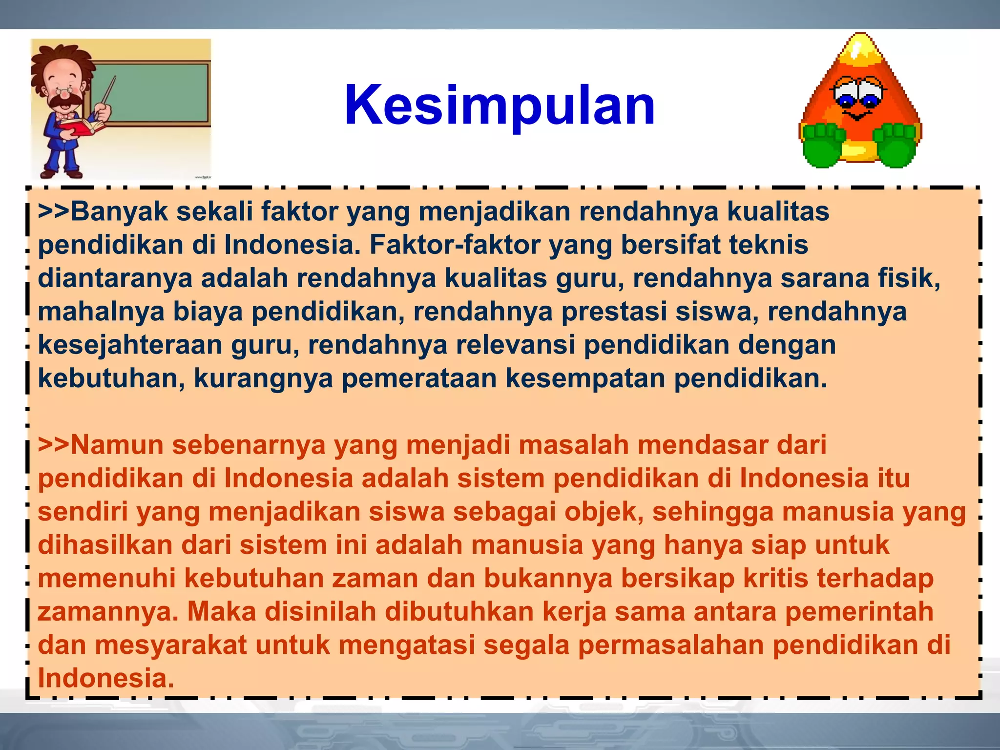 Solusinya Permasalahan pendidikan dan solusinya | PPT