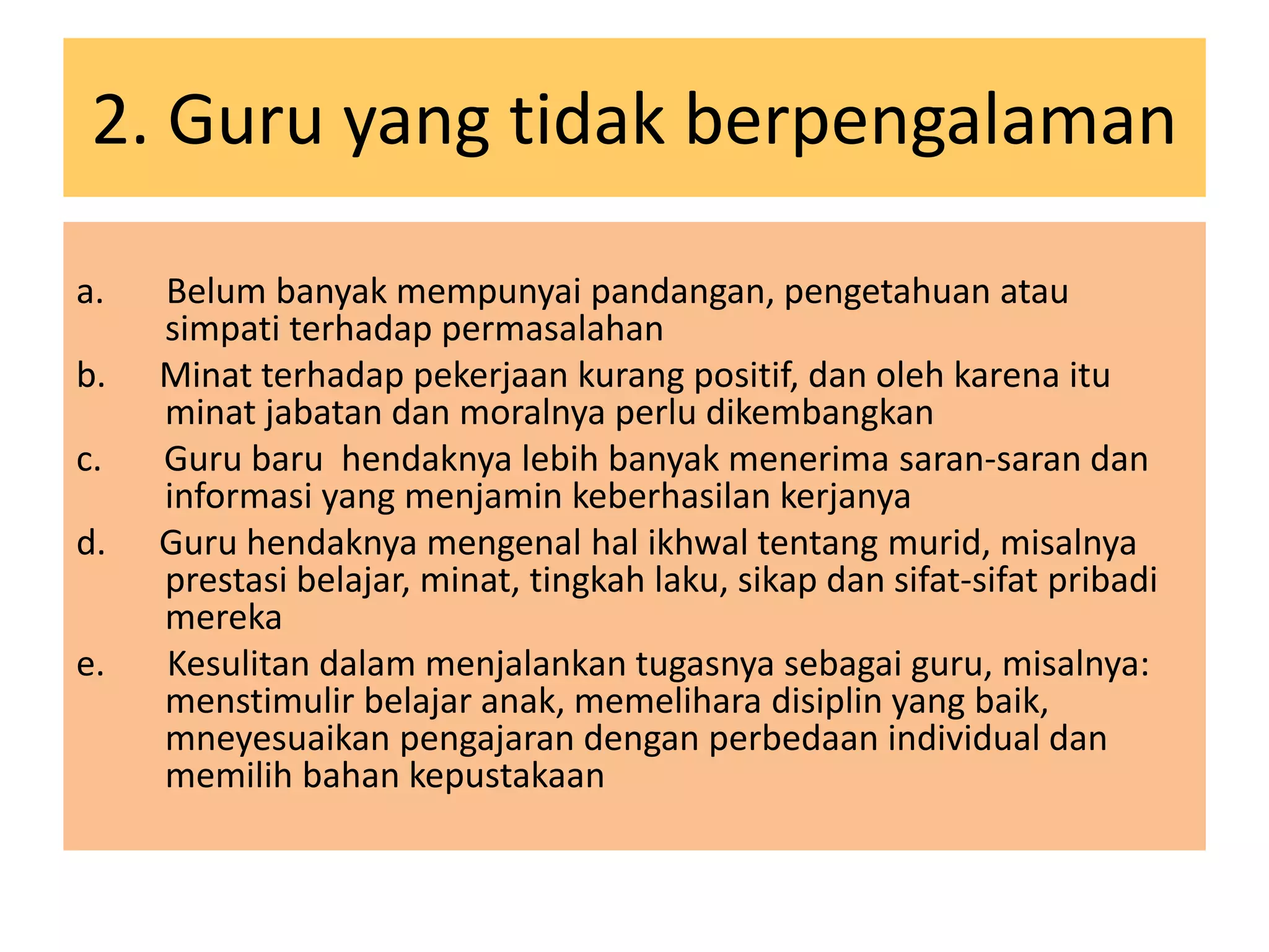 Problem Yang Dihadapi Permasalahan yang dihadapi oleh guru | PPTX