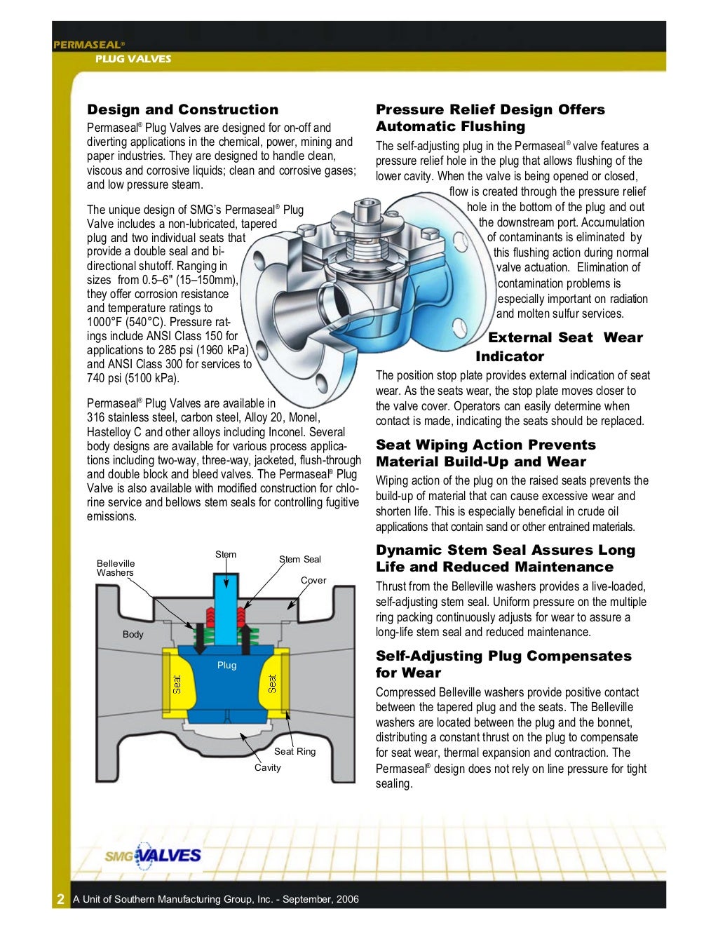 SMG Permaseal Non Lubricated Tapered Plug Valve