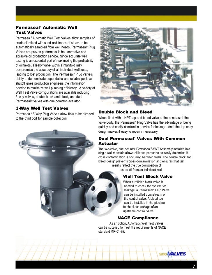 SMG Permaseal Non Lubricated Tapered Plug Valve