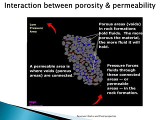 Reservoir Rocks and Fluid properties 
