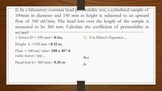 Permeability and Seepage Analysis of soil | PPTX