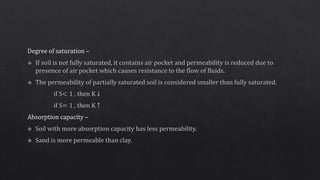 Permeability of soil ( for civil engineering) | PPTX