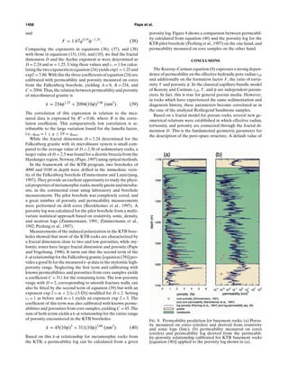 Mike Archie Exponential Power Permeability prediction | PDF