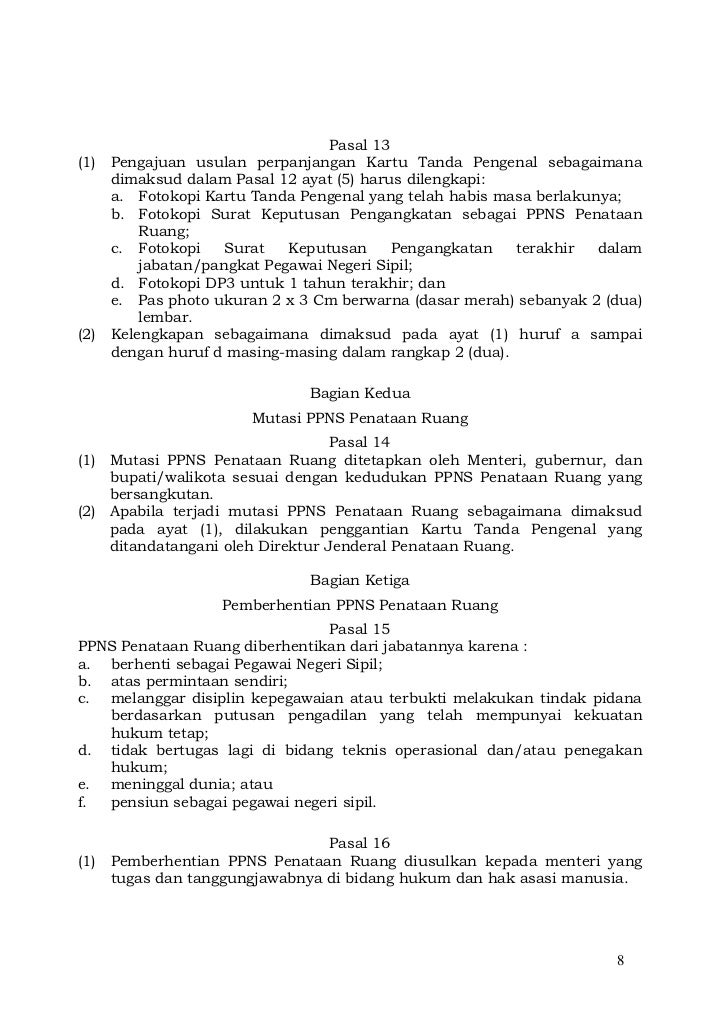 surat jabatan permohonan rangkap Ruang tentang Penyidik PNS PU Permen Penataan Tahun 2009 No.13 surat jabatan permohonan rangkap Ruang tentang Penyidik PNS PU Permen Penataan Tahun 2009 No.13