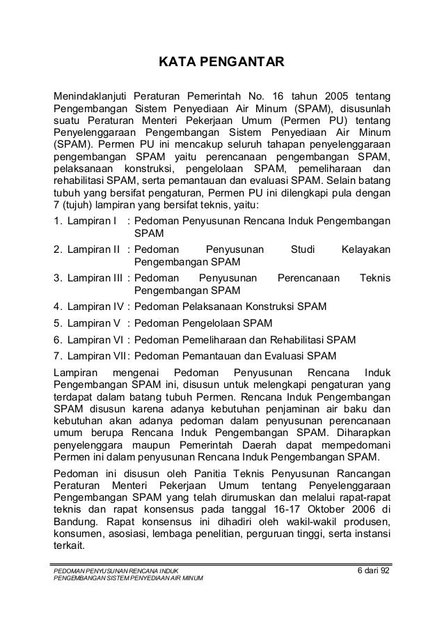 Peraturan Menteri Pu No18 Tahun 2007