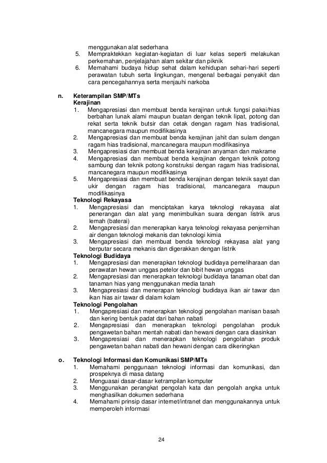 Permendiknas Nomor 23 Tahun 2006: Standar Kompetensi Lulusan