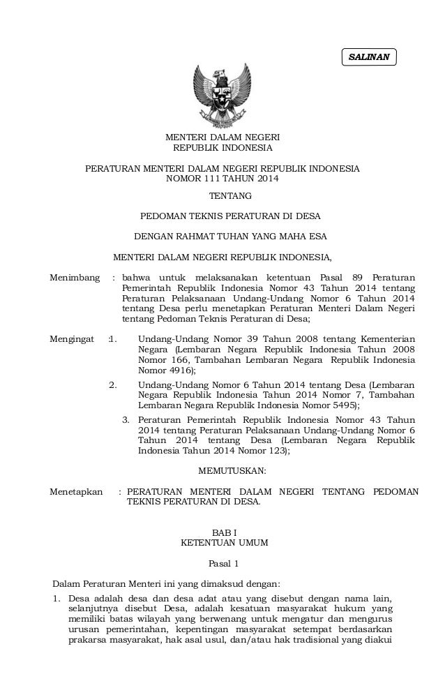 Permendagri No Tentang Pedoman Download Lengkap :: CONTOH TEKS